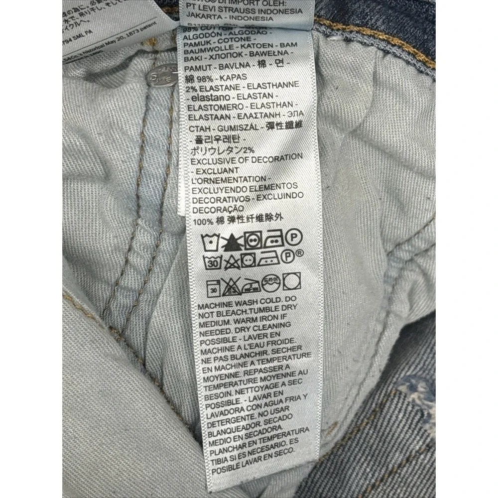 Levi's‎ 505 Jeans Mens 38x32 Blue Medium Wash Denim Regular Fit Stretch Straight